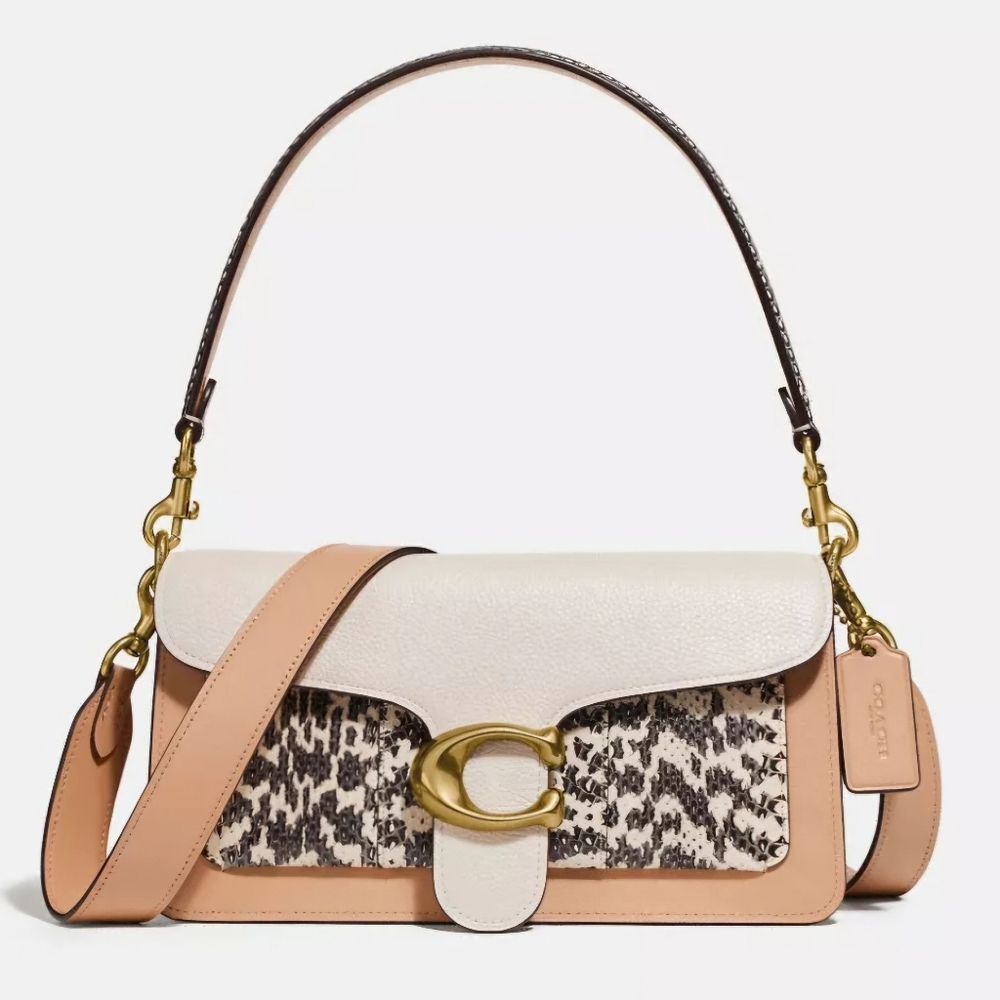 Coach Women's Cream and Tan Patterned Shoulder ag - Picture 17 of 17